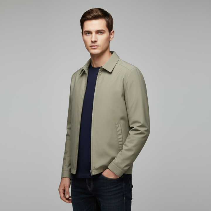 Veste Homme Zippée Imperméable | Col Pointu