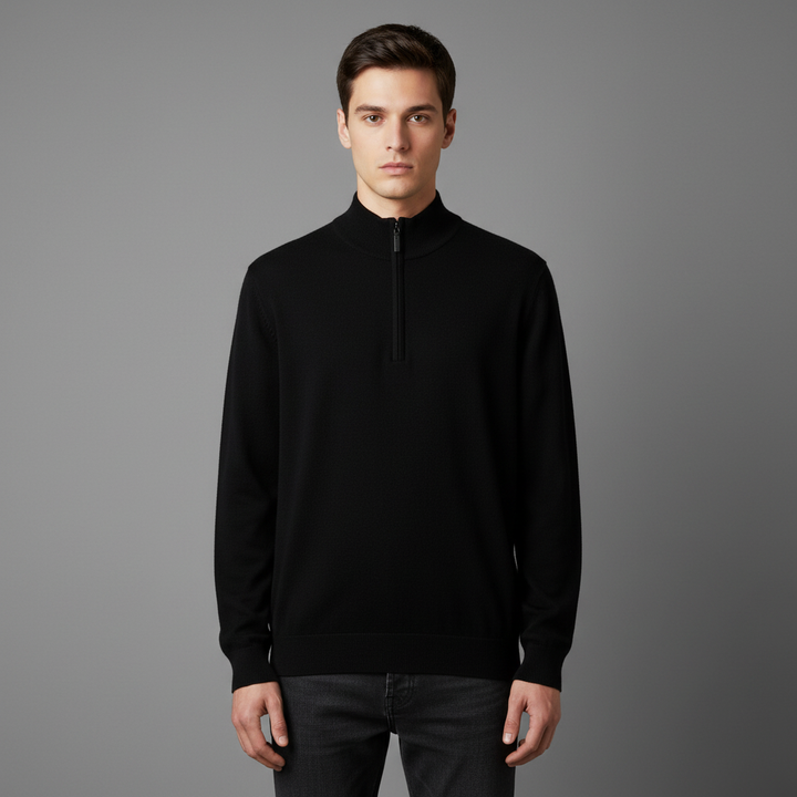 Pull Homme Demi-Zip Laine Mérinos