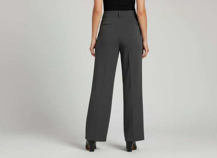 Pantalon Droit Femme Taille Haute
