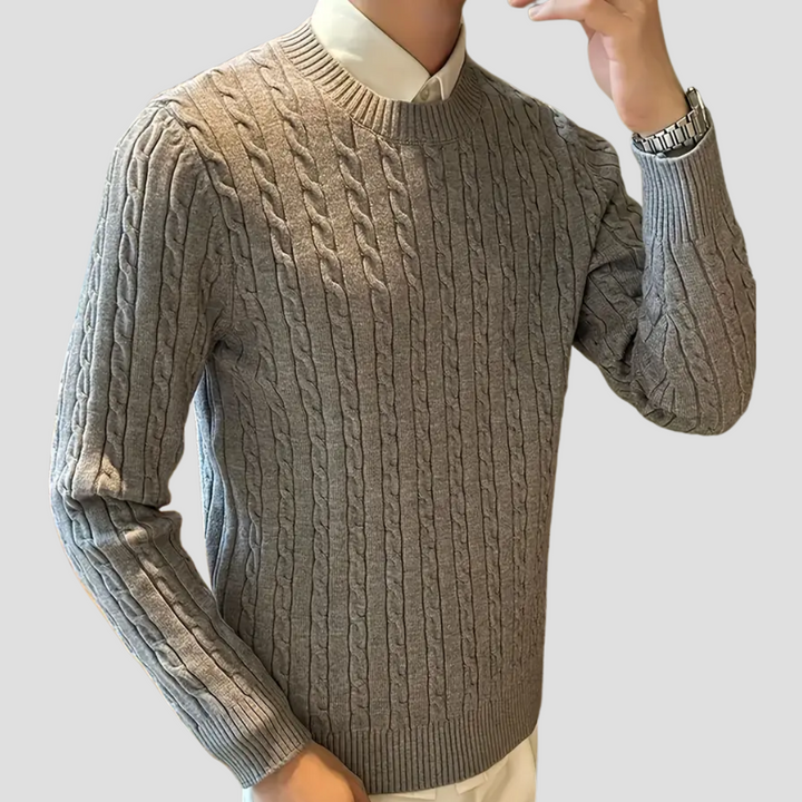 Pull Homme Maille Torsadée | Col Rond