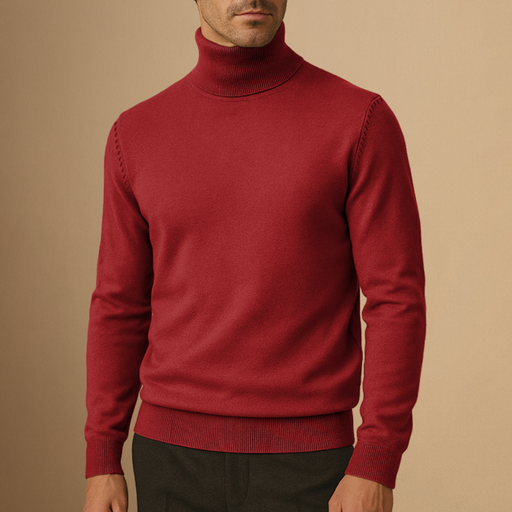 Pull Homme Col Roulé | Maille Côtelée