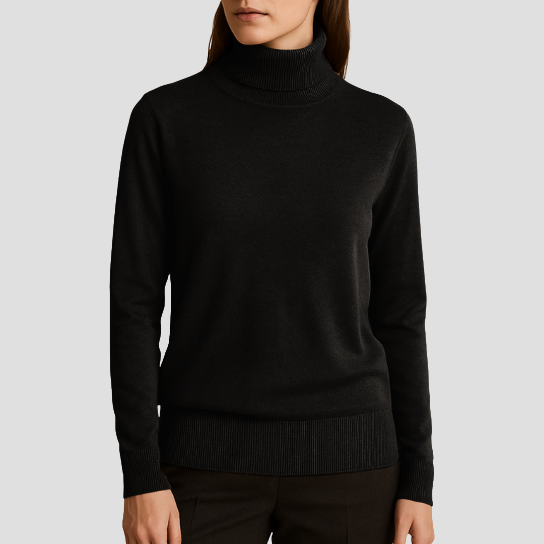 Pull Femme Col Roulé en Maille