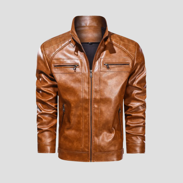 Veste Motard Homme Zippée Rétro