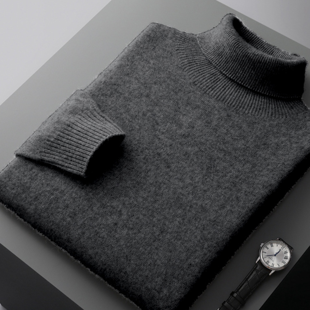 Pull Homme Col Roulé en Laine