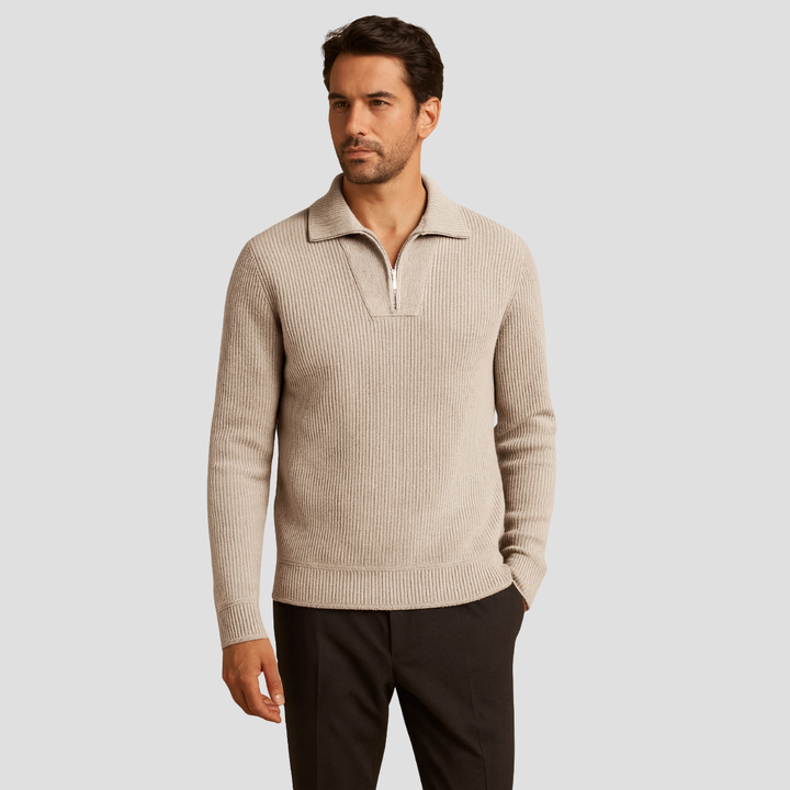 Pull Homme Col Ouvert Maille Fine