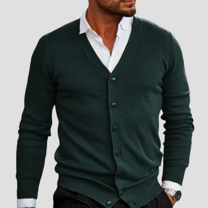Cardigan Homme Col V Boutonné