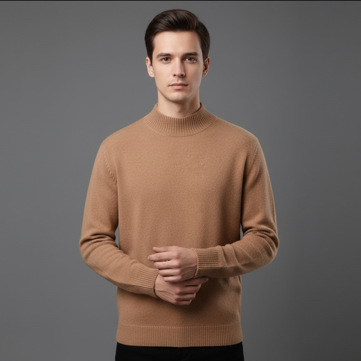 Pull Homme Col Montant en Laine