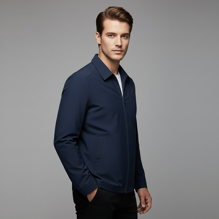 Veste Homme Zippée Imperméable | Col Pointu