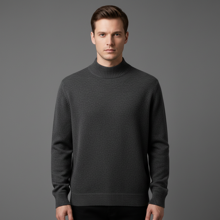 Pull Homme Col Montant en Laine