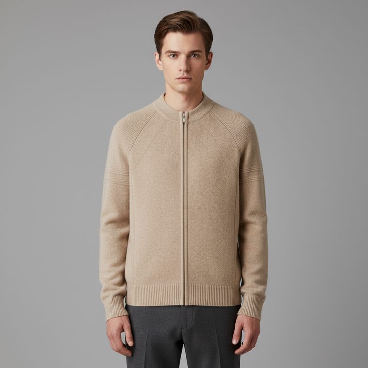 Cardigan Homme Zippé en Maille