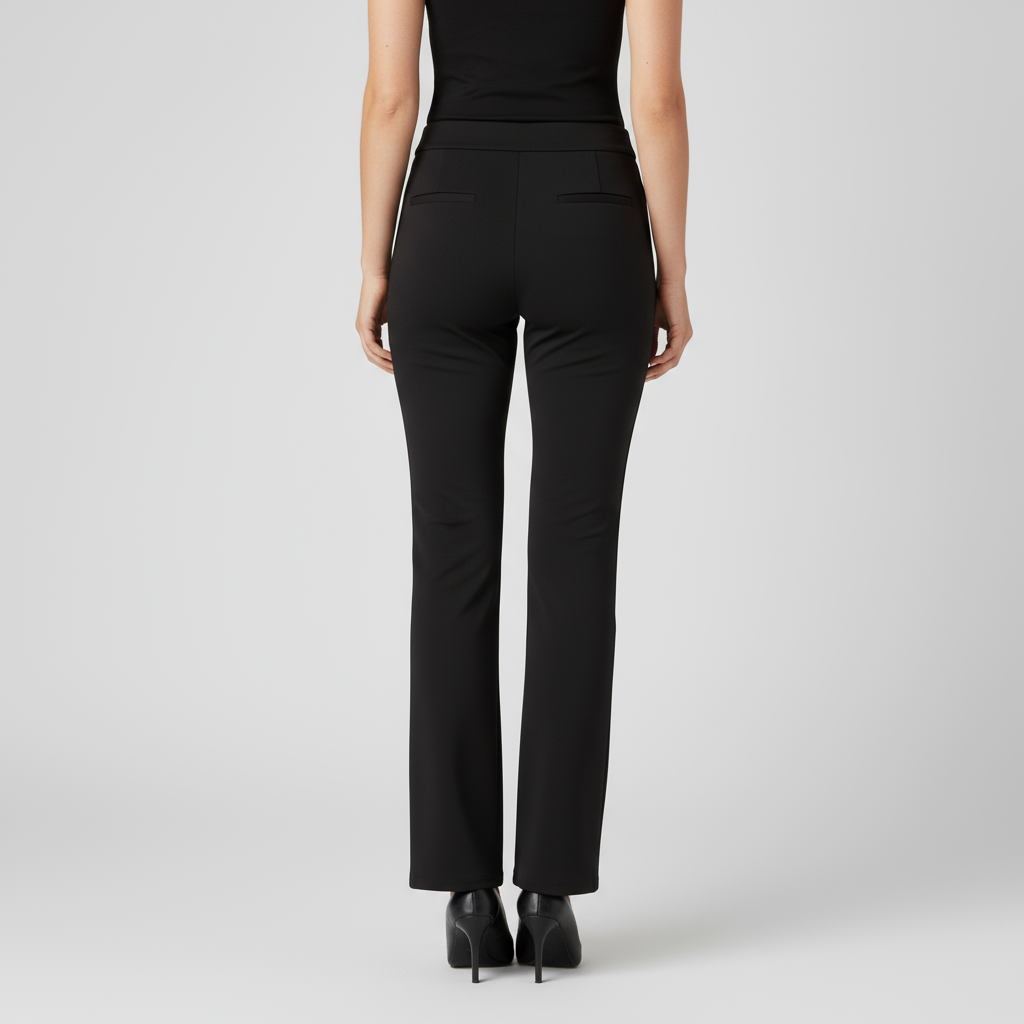 Pantalon Droit Femme Taille Élastique