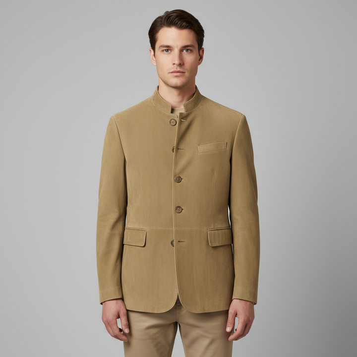 Blazer Homme Col Montant Boutonné