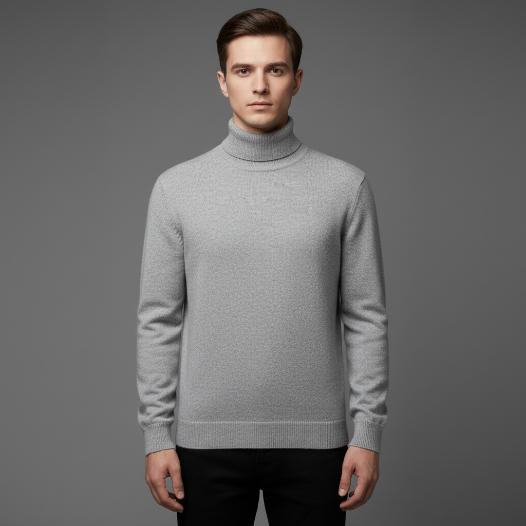 Pull Homme Col Roulé en Laine