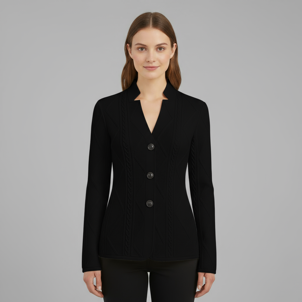 Blazer Femme Maille Texturée Cintré