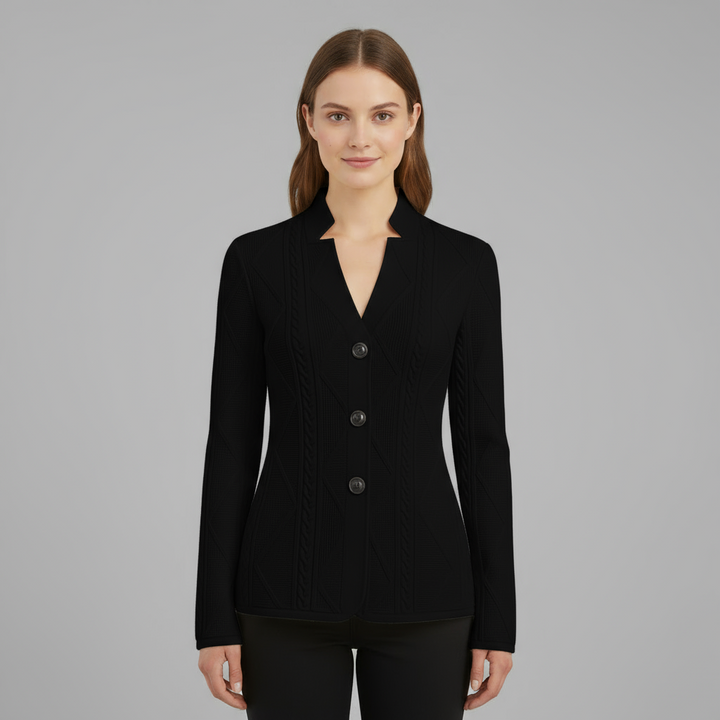 Blazer Femme Maille Texturée Cintré