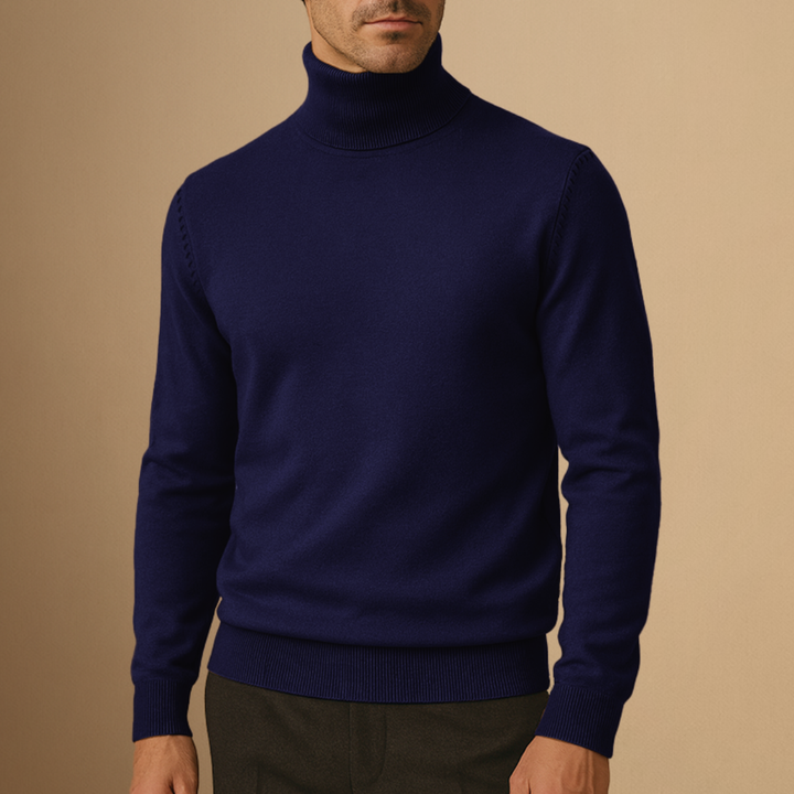 Pull Homme Col Roulé | Maille Côtelée