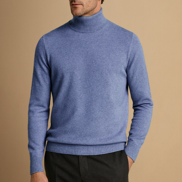 Pull Homme Col Roulé Tricoté