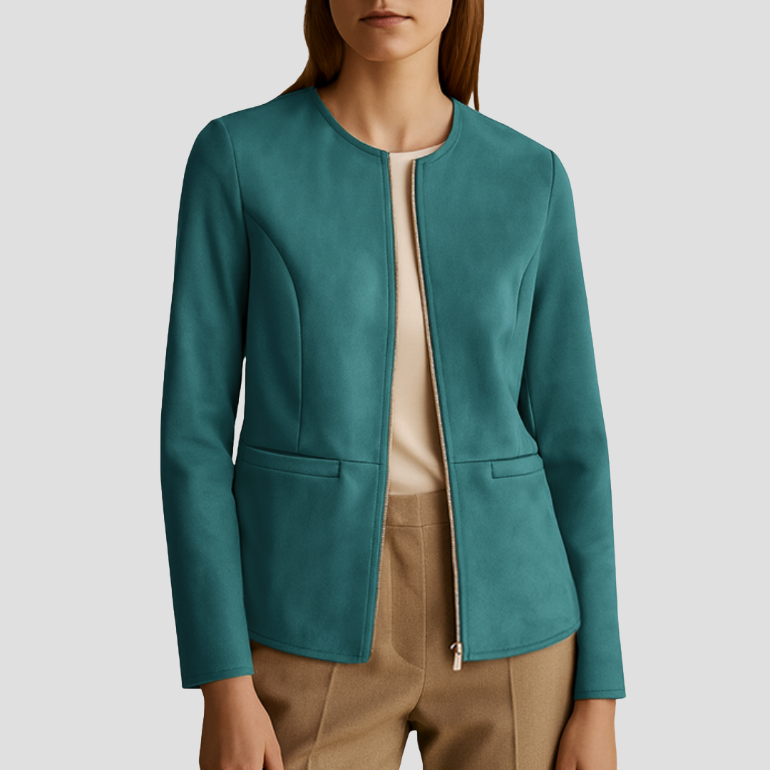 Veste Femme Suédée Zippée