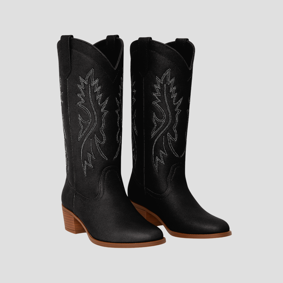 Bottes cowboy femme similicuir