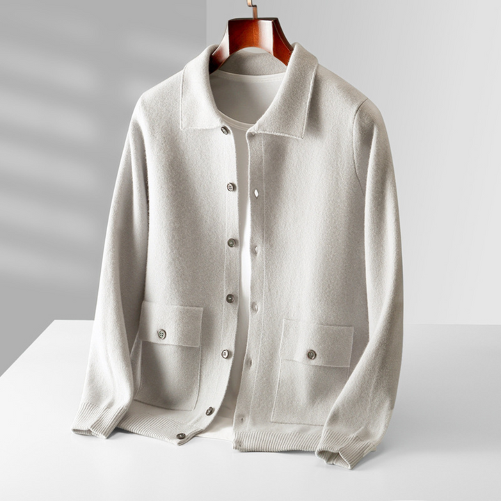 Cardigan Homme Boutonné Laine Mélangée