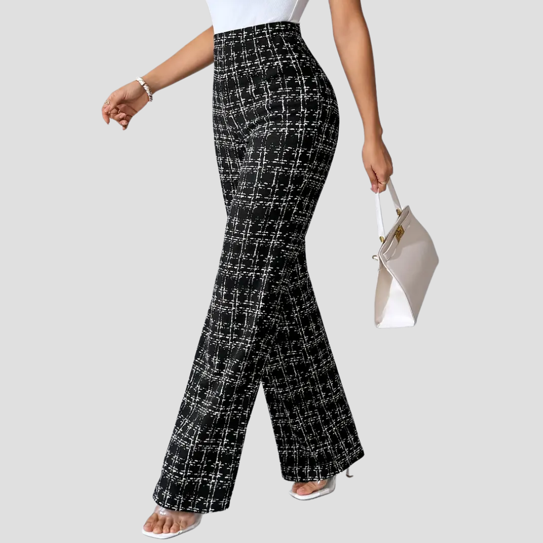Pantalon Large Femme Imprimé | Taille Haute