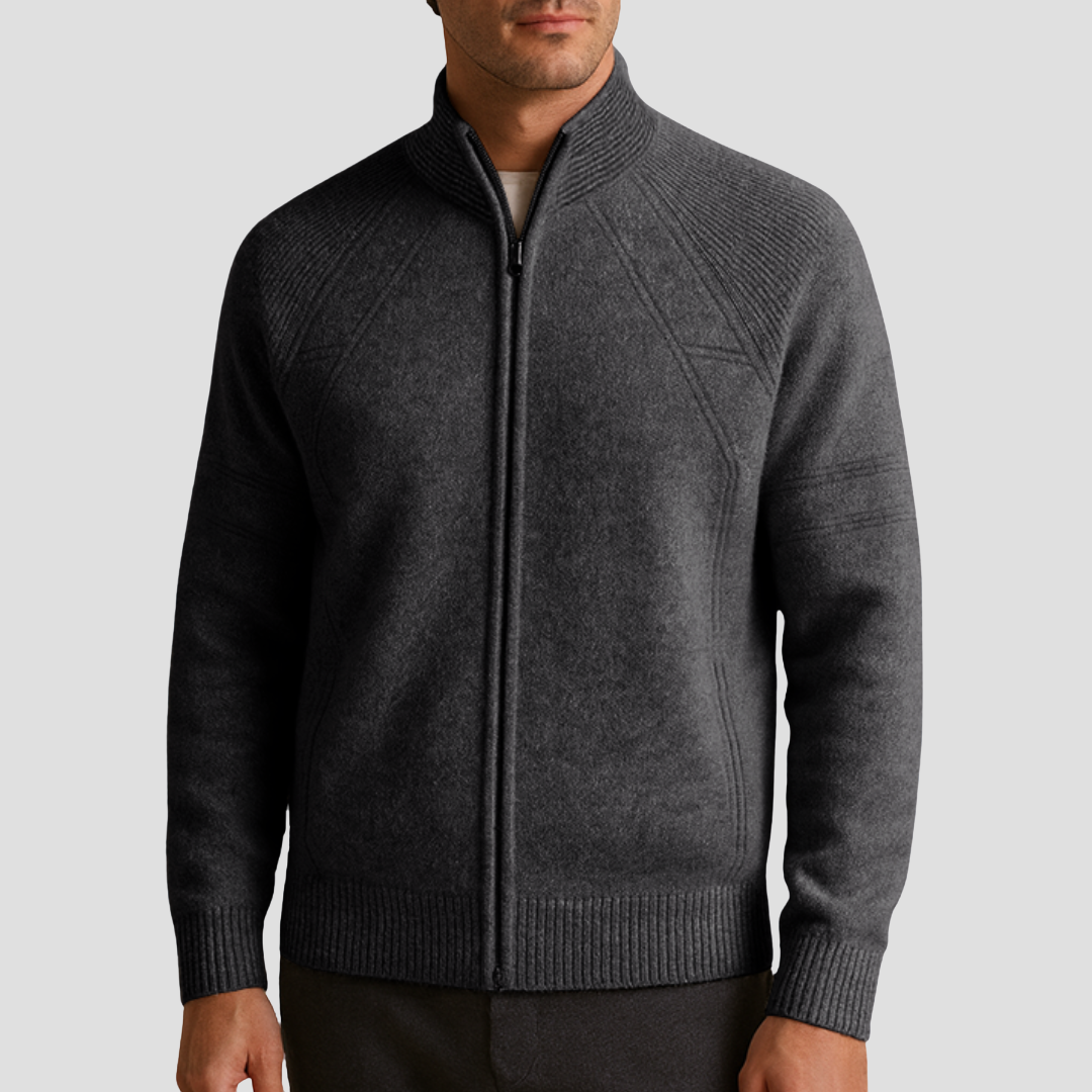 Cardigan Homme Zippé en Maille