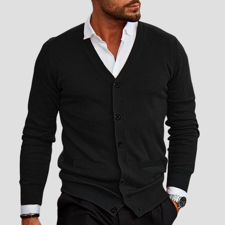 Cardigan Homme Col V Boutonné