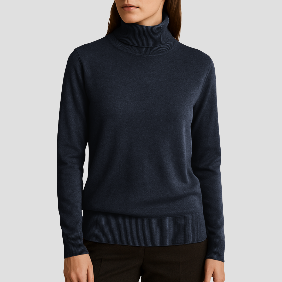 Pull Femme Col Roulé en Maille