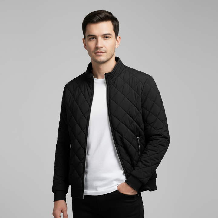 Veste Homme Matelassée en Polaire Zippée