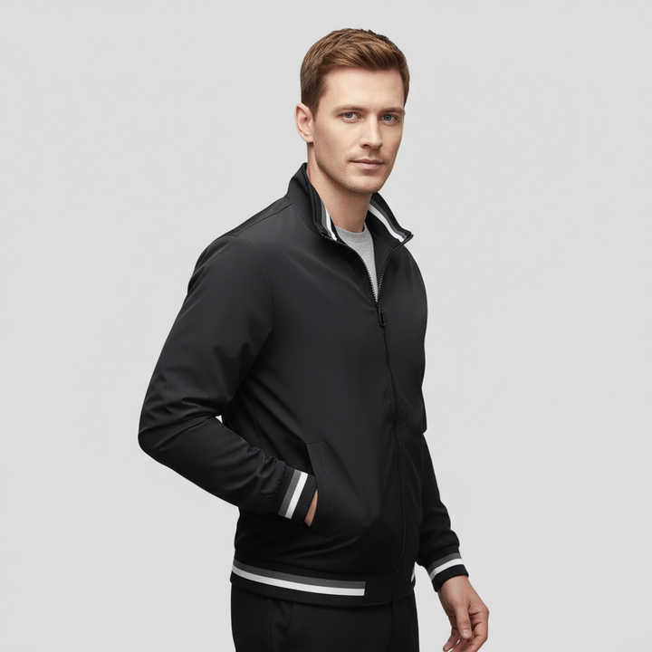Bomber Homme Universitaire Zippé | Col Montant