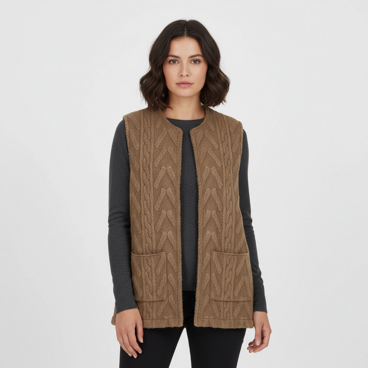 Gilet Femme Sans Manches | Doublé Polaire