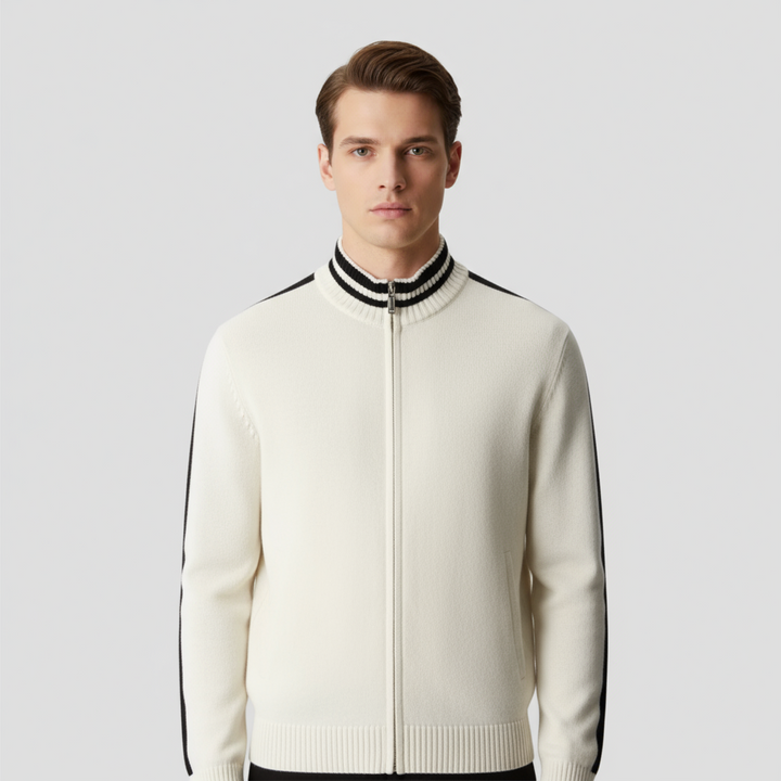 Cardigan Homme Zippé Laine Mérinos