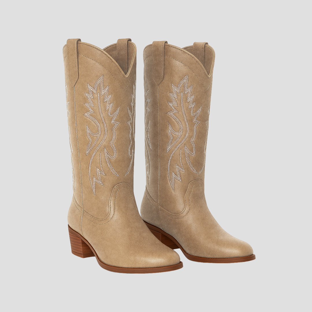 Bottes cowboy femme similicuir