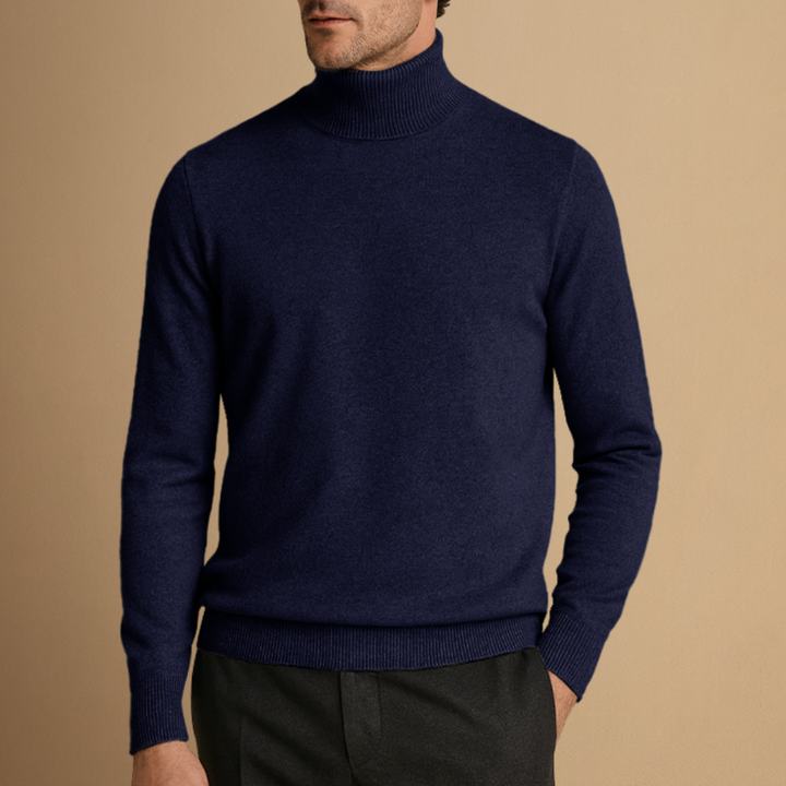 Pull Homme Col Roulé Tricoté