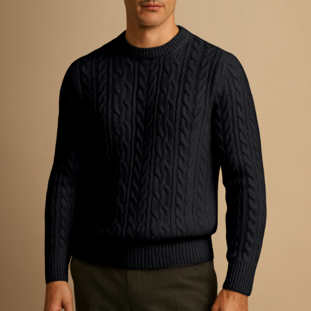 Pull Homme Laine Mérinos Torsadé