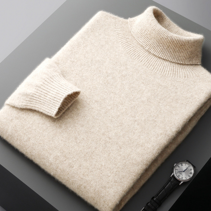 Pull Homme Col Roulé en Laine