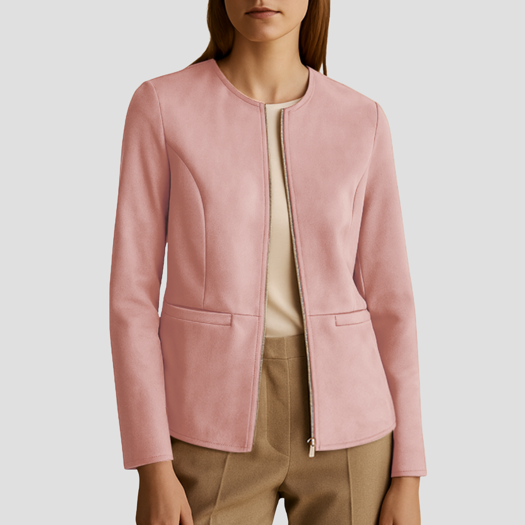 Veste Femme Suédée Zippée