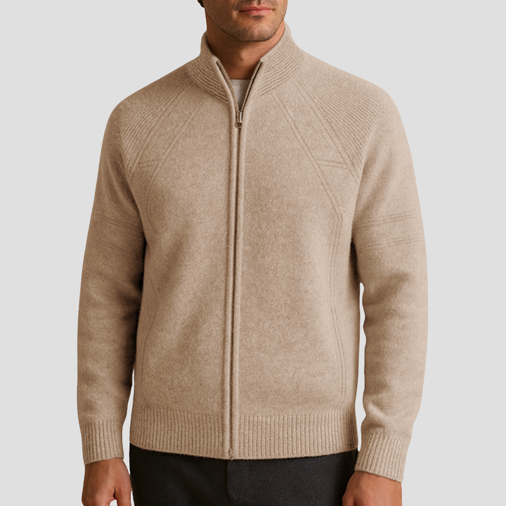 Cardigan Homme Zippé en Maille