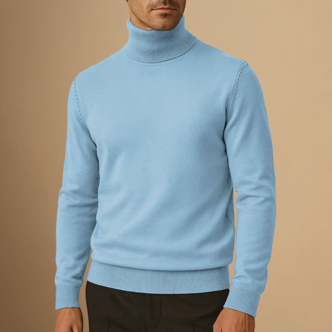 Pull Homme Col Roulé | Maille Côtelée