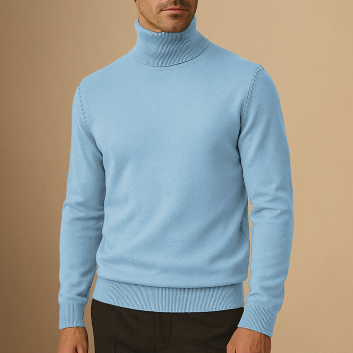 Pull Homme Col Roulé | Maille Côtelée