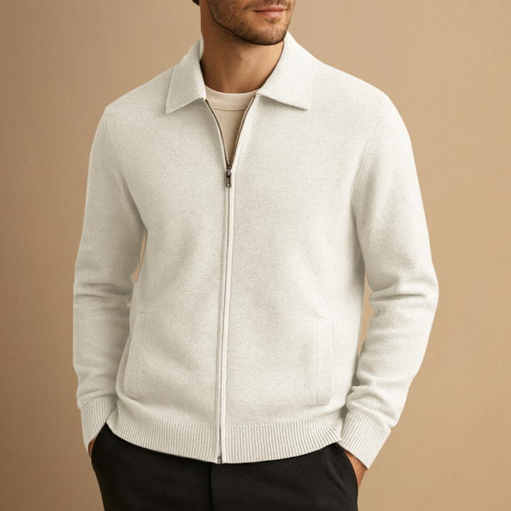 Cardigan Homme Laine Zippé