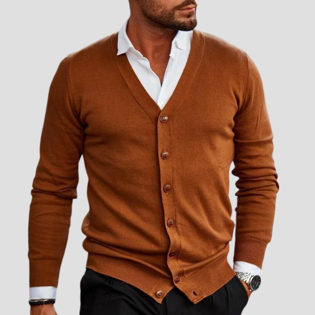 Cardigan Homme Col V Boutonné