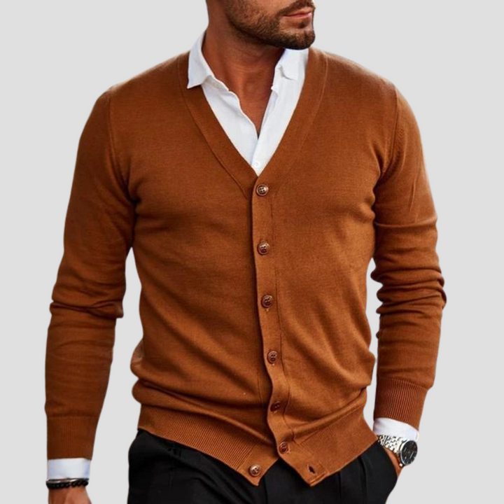 Cardigan Homme Col V Boutonné