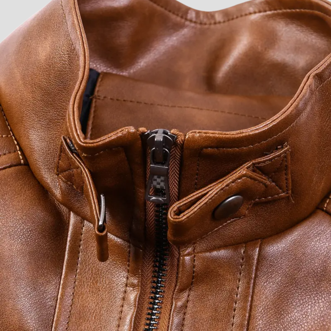 Veste Motard Homme Zippée Rétro