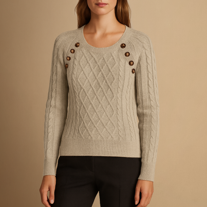 Pull Femme Maille Torsadée | Col Rond