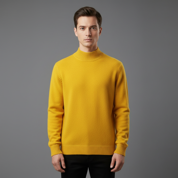 Pull Homme Col Montant en Laine