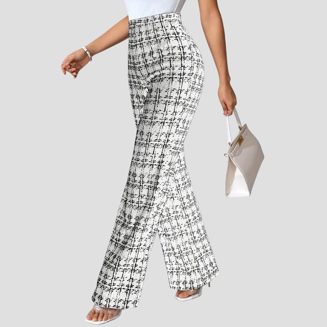 Pantalon Large Femme Imprimé | Taille Haute