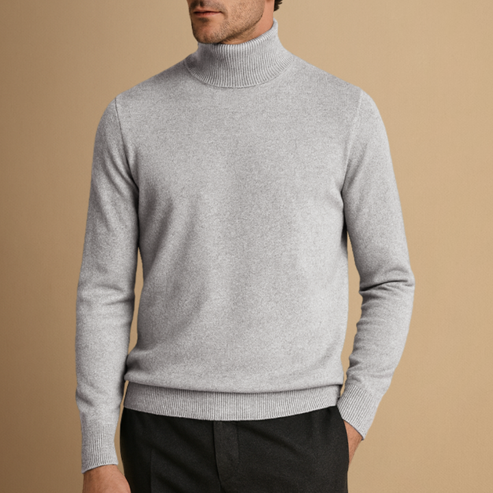 Pull Homme Col Roulé Tricoté