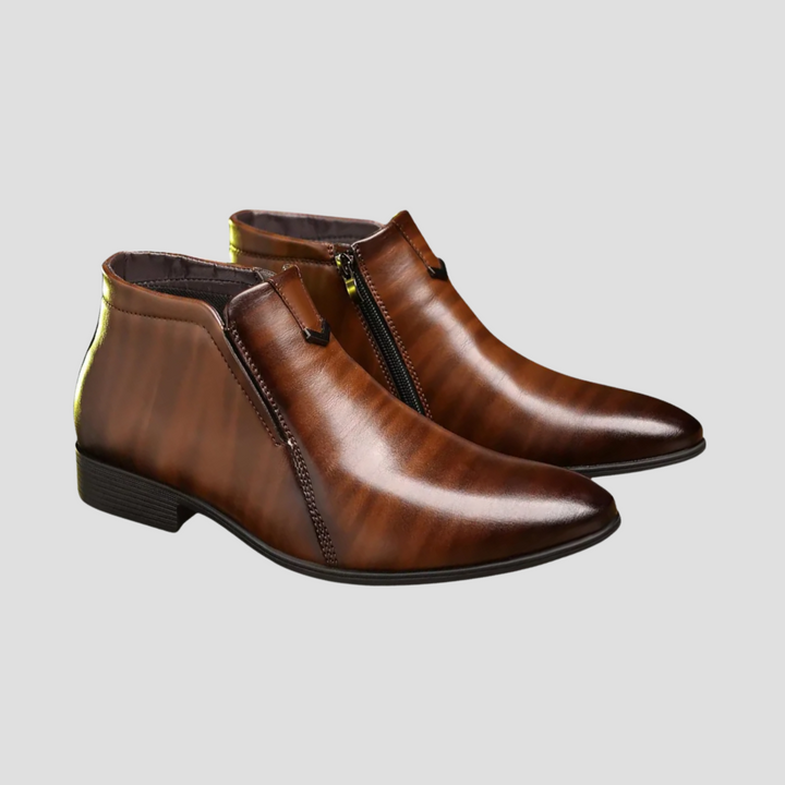 Bottines Homme en Cuir Zippées