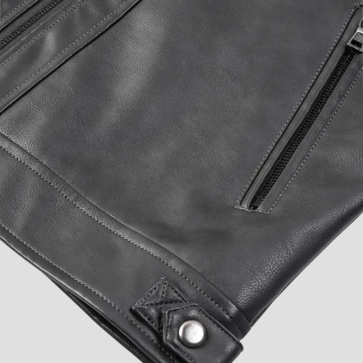 Veste Motard Homme Zippée Rétro